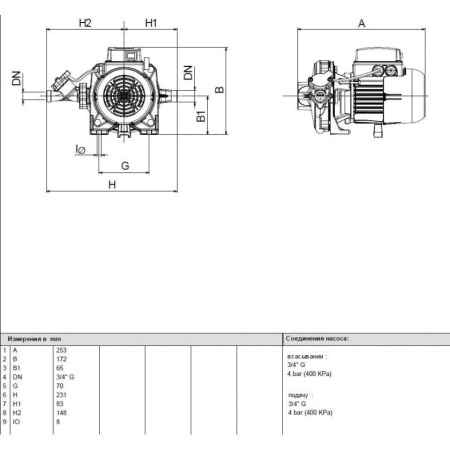 Центробежный насос DAB K 20/9 HA, 60161484