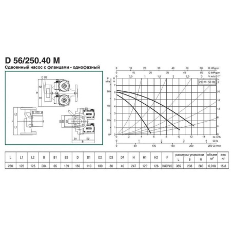 Циркуляционный насос DAB D 56/250.40 M, 505824041